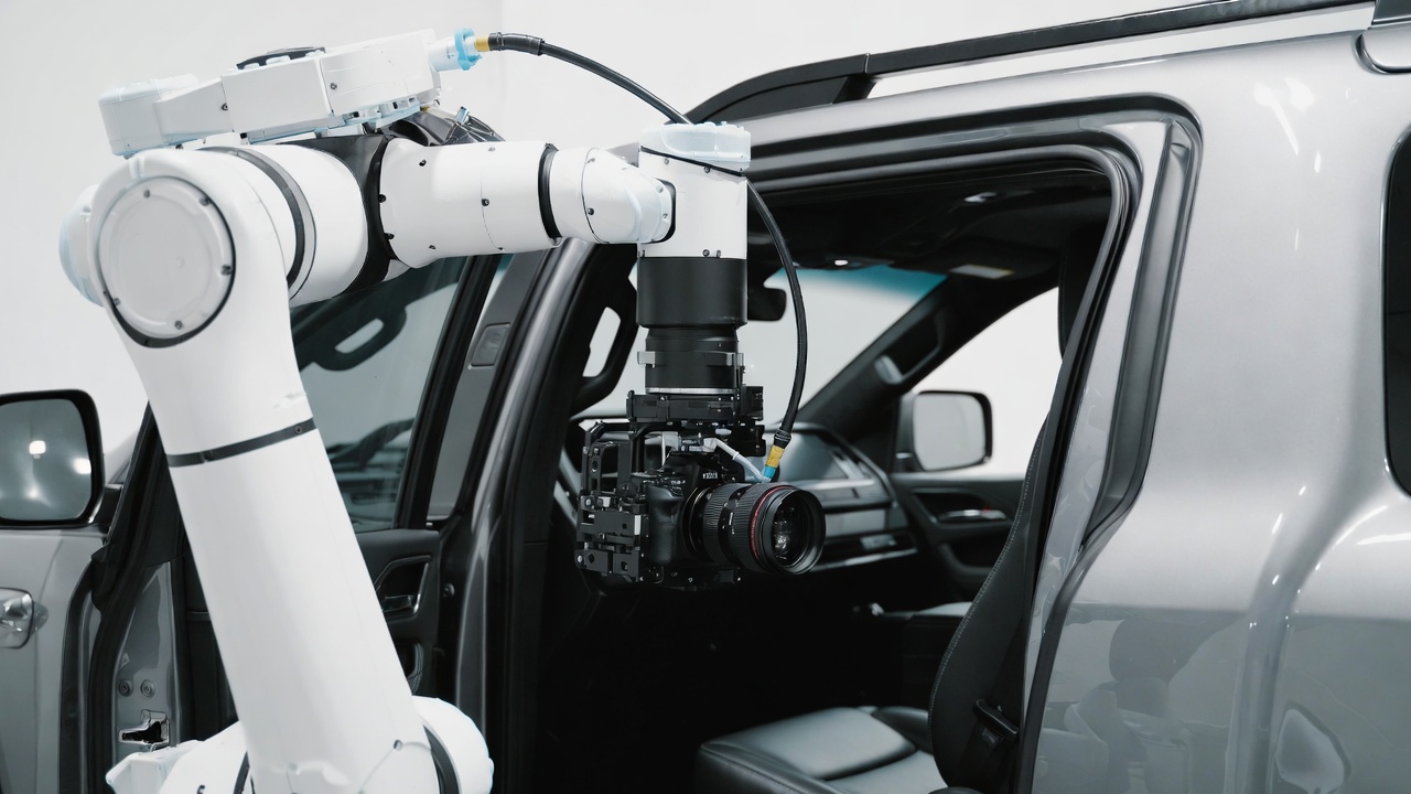Robot camera inside vehicle