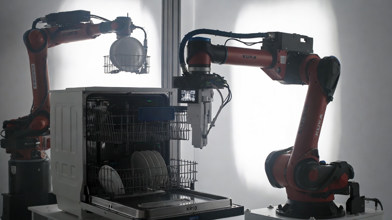 Robots with dishwasher