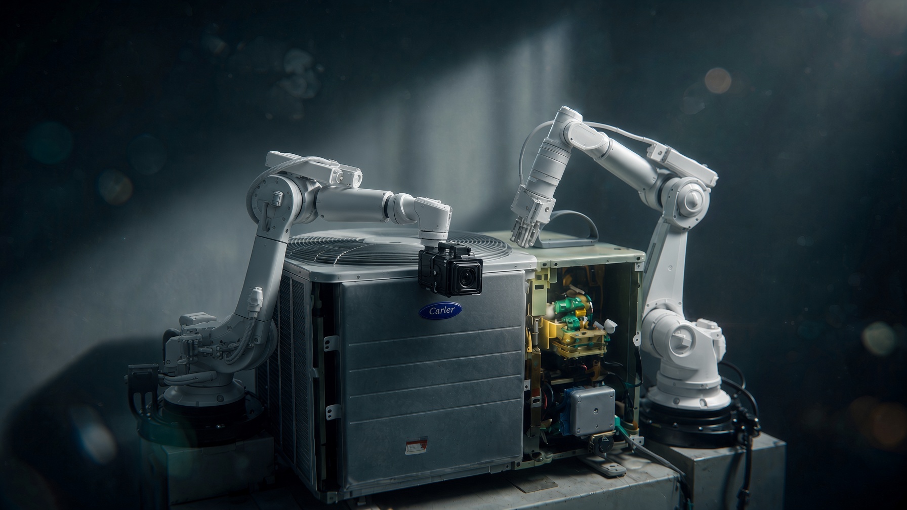 Robots inspecting appliance